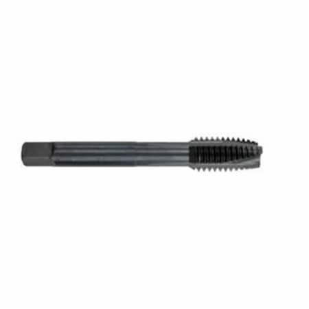 Spiral Point Tap, Series 2101, Imperial, UNC, 1224, Plug Chamfer, 3 Flutes, HSS, Black Steam Oxid